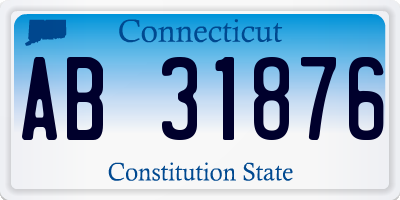 CT license plate AB31876