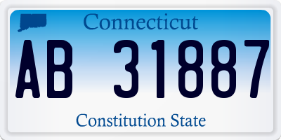 CT license plate AB31887