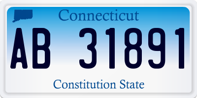 CT license plate AB31891