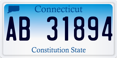 CT license plate AB31894