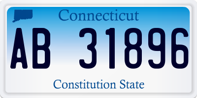 CT license plate AB31896