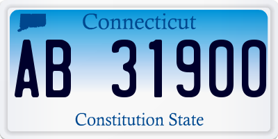 CT license plate AB31900