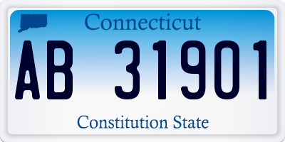 CT license plate AB31901