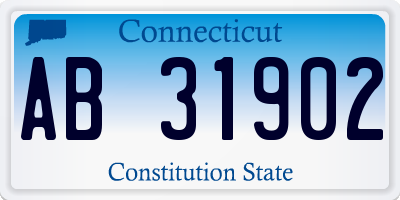 CT license plate AB31902