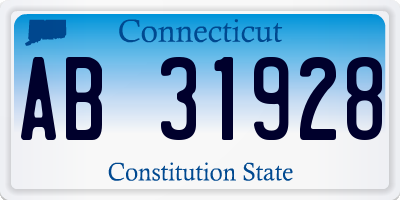 CT license plate AB31928