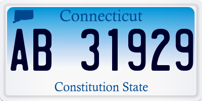 CT license plate AB31929