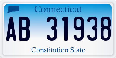 CT license plate AB31938