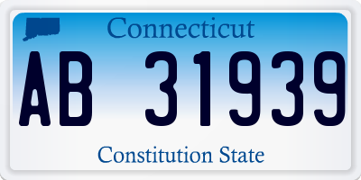 CT license plate AB31939