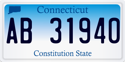 CT license plate AB31940