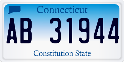 CT license plate AB31944