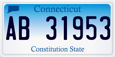 CT license plate AB31953