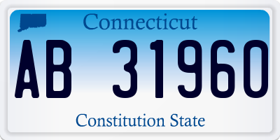 CT license plate AB31960