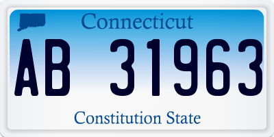 CT license plate AB31963