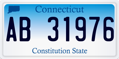 CT license plate AB31976