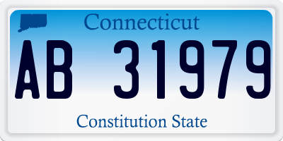 CT license plate AB31979