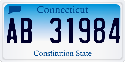 CT license plate AB31984