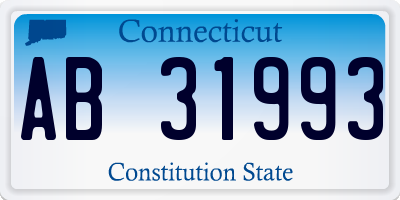 CT license plate AB31993