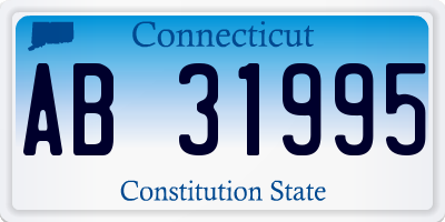 CT license plate AB31995