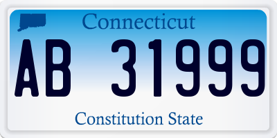 CT license plate AB31999