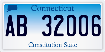 CT license plate AB32006