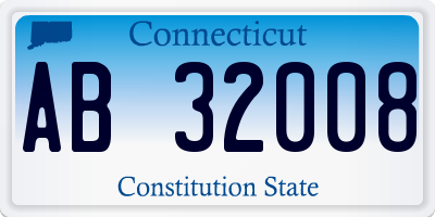 CT license plate AB32008