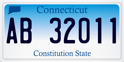 CT license plate AB32011