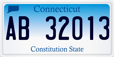 CT license plate AB32013