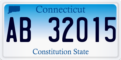 CT license plate AB32015