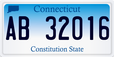 CT license plate AB32016