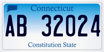 CT license plate AB32024