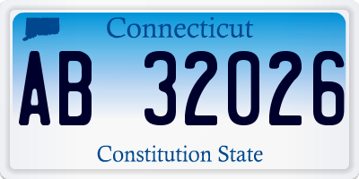 CT license plate AB32026