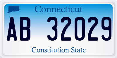 CT license plate AB32029