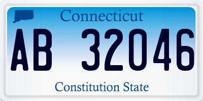 CT license plate AB32046