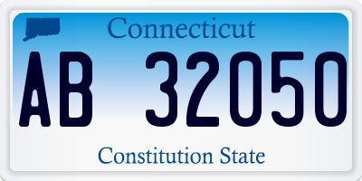 CT license plate AB32050