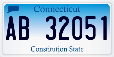 CT license plate AB32051