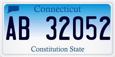 CT license plate AB32052