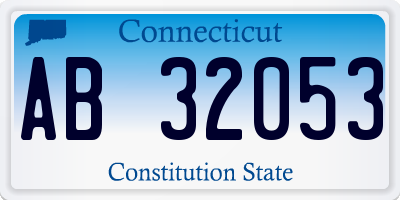 CT license plate AB32053