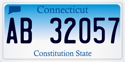 CT license plate AB32057