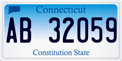 CT license plate AB32059