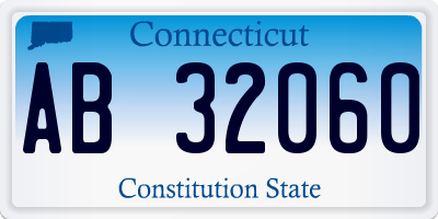 CT license plate AB32060