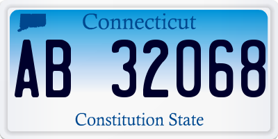 CT license plate AB32068