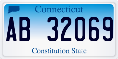 CT license plate AB32069