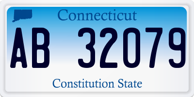 CT license plate AB32079