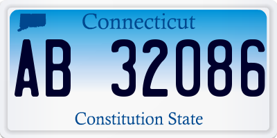 CT license plate AB32086