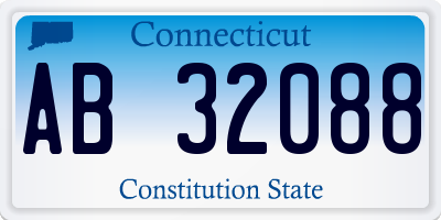 CT license plate AB32088