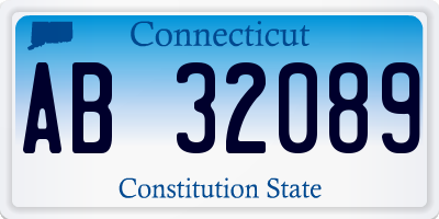 CT license plate AB32089