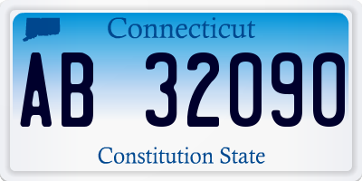 CT license plate AB32090