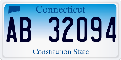 CT license plate AB32094