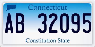 CT license plate AB32095