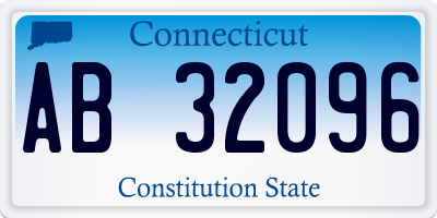 CT license plate AB32096